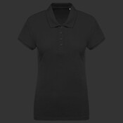 Ladies’ organic piqué short-sleeved polo shirt