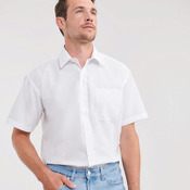 Short sleeve polycotton easycare poplin shirt