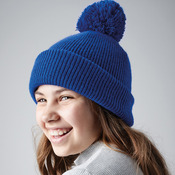 Junior reflective bobble beanie