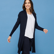 Women's longline open cardigan