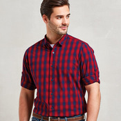 Mulligan check cotton long sleeve shirt