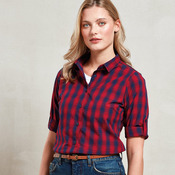 Women's Mulligan check cotton long sleeve shirt