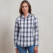 Women's Ginmill check cotton long sleeve shirt