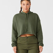 Women's cropped fleece hoodie