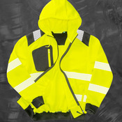 Recycled robust zipped safety hoodie