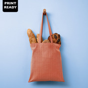 Recycled cotton shopper long handle